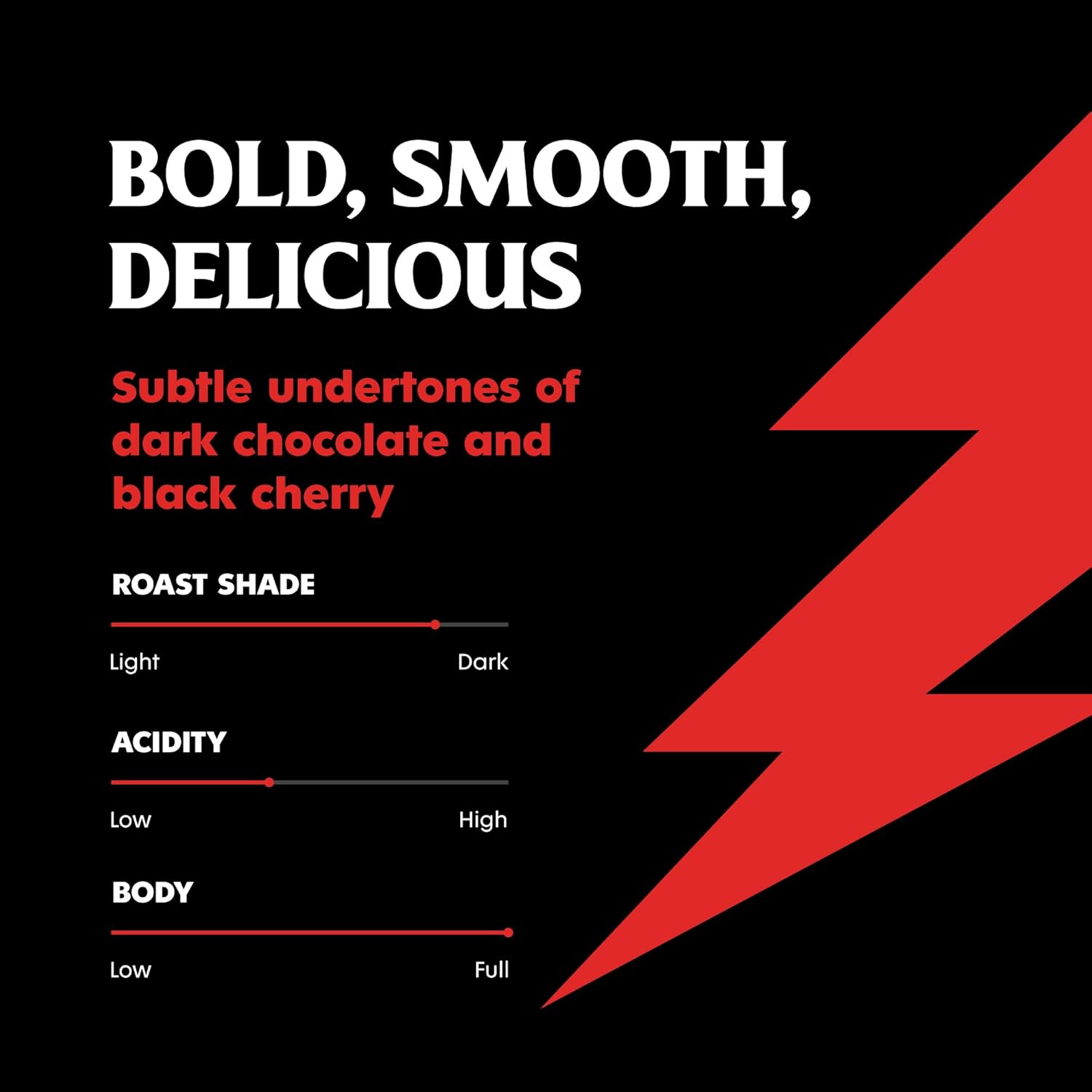 Product attributes of Death Wish Coffee Dark Roast.