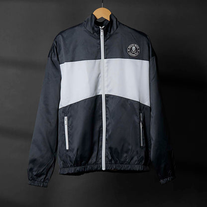 The front of the Death Wish Coffee Photo Finish Windbreaker.