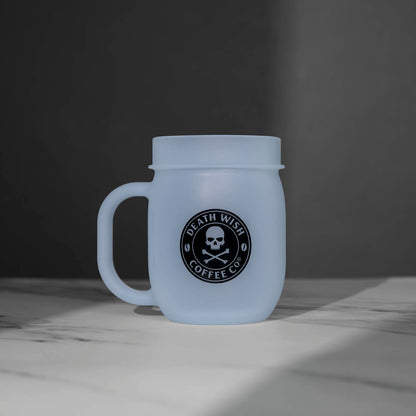 The front of the Death Wish Coffee Unbreakable Spirit Silicone Mug.