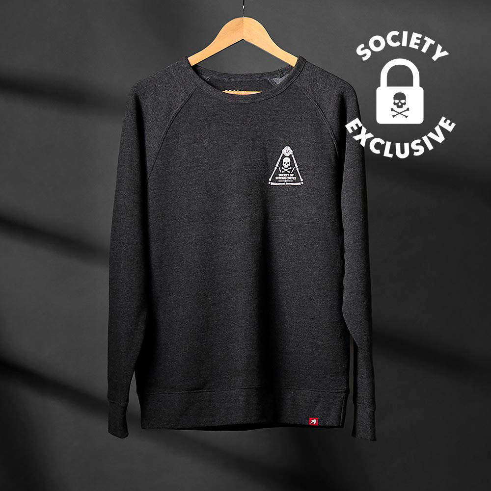 Unlock access to the Death Wish Coffee Society of Strong Coffee Crewneck.