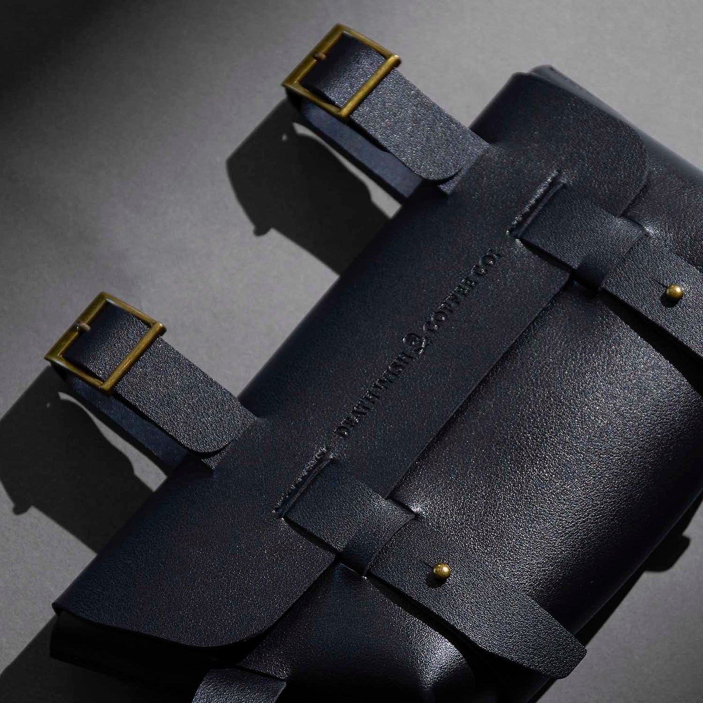 A detail photo of the Death Wish Coffee Secret Stash Satchel.