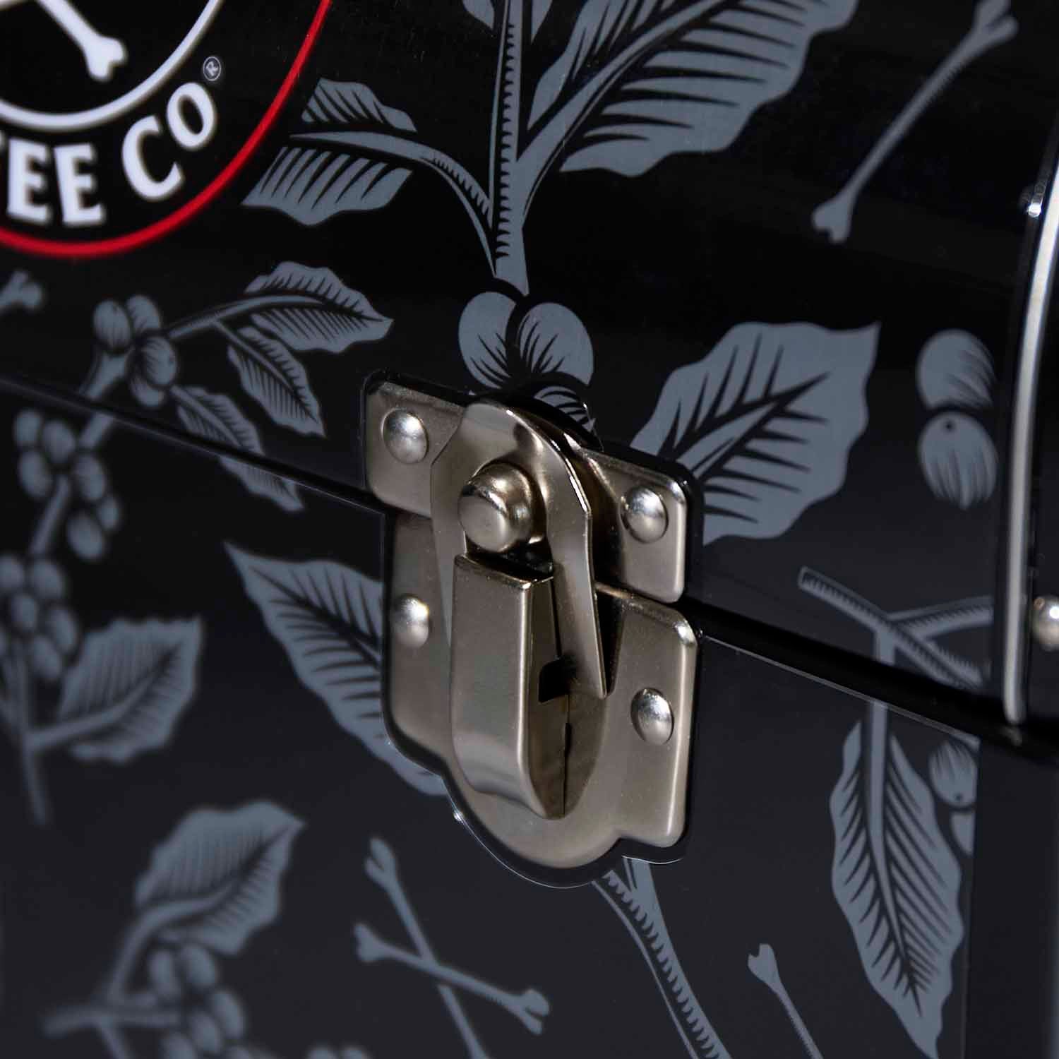A detail shot of the Death Wish Coffee Liquid Lunch Collector's Bundle box.