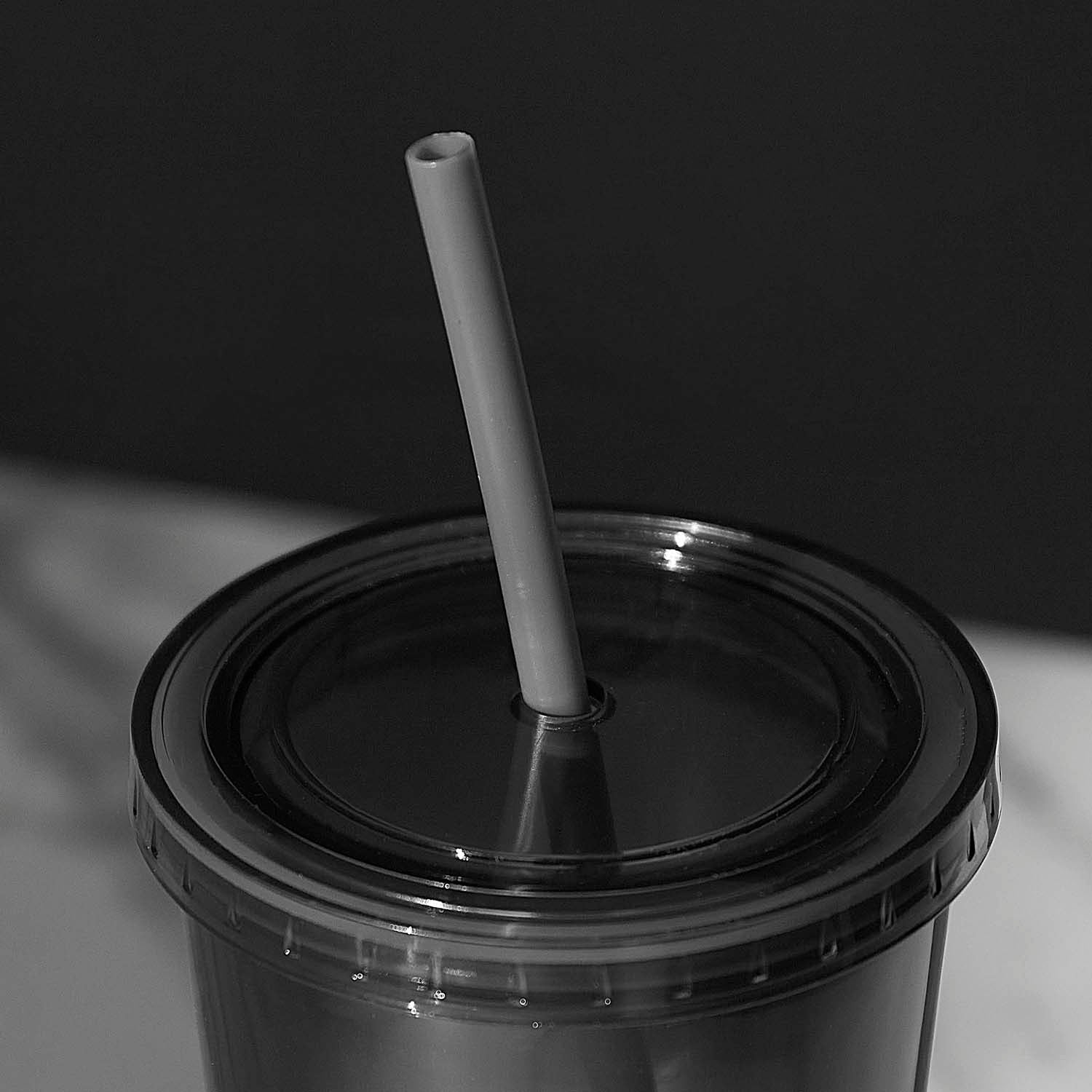 A top down view of the Death Wish Coffee Tumbler.