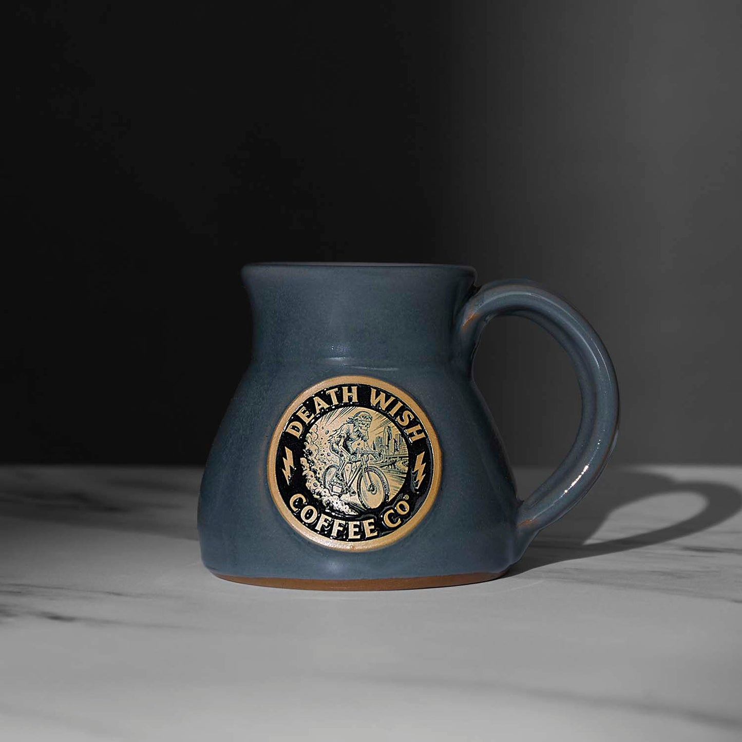 The front of the Death Wish Coffee Ride or Die Mug.