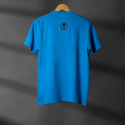 The back of the Death Wish Coffee Bury Your Blues Tee.