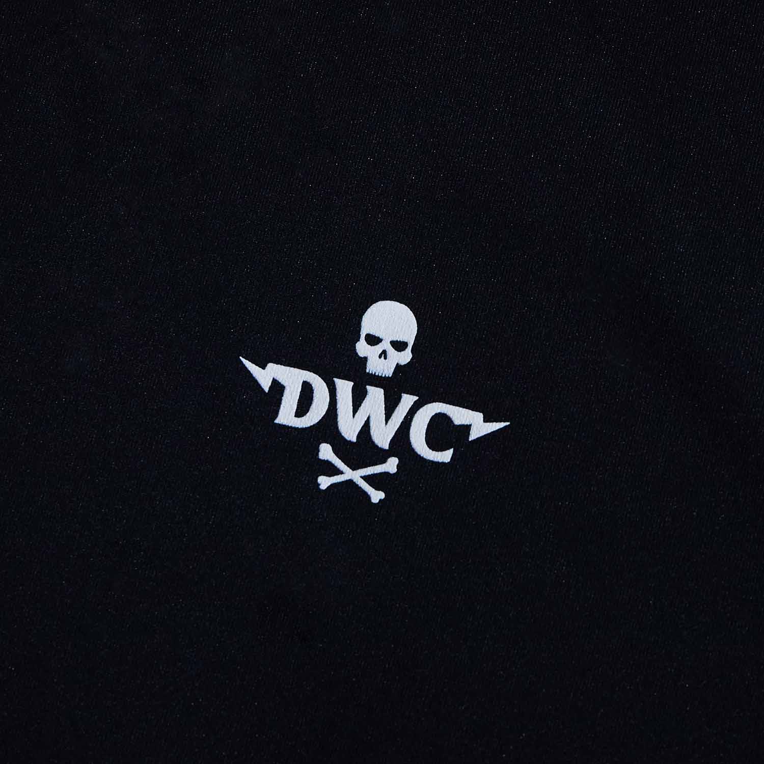 A close up of the front of the Death Wish Coffee Bone Dry Cycling Jersey.