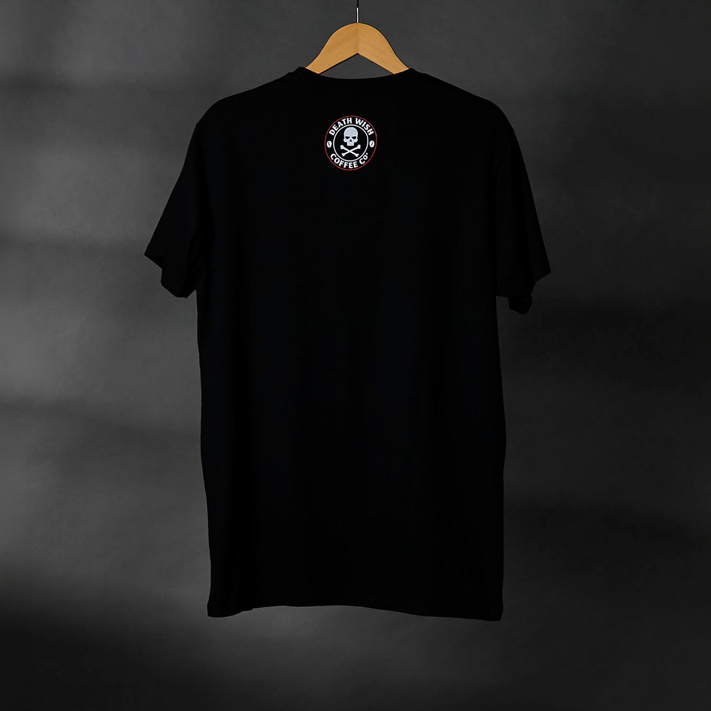 The back of the Death Wish Coffee Society Insignia Tee.