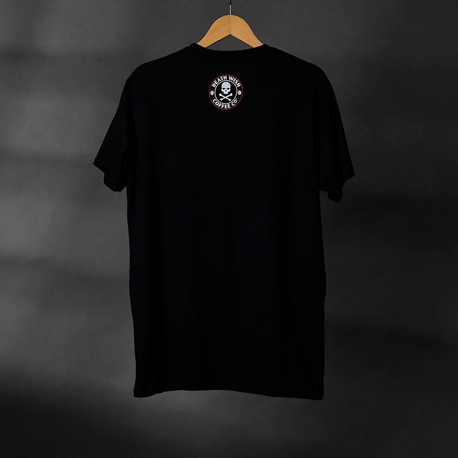 The back of the Death Wish Coffee Society Insignia Tee.