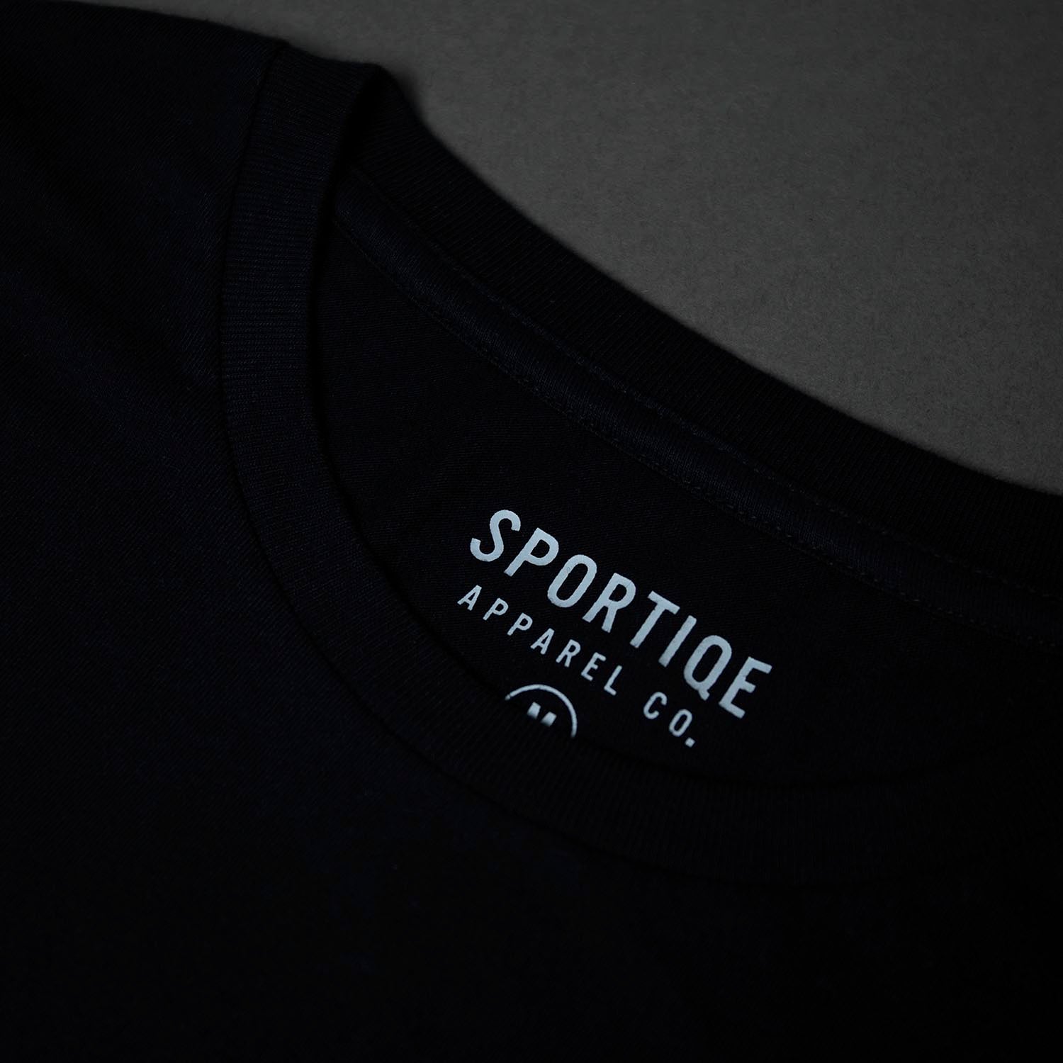 The inner neck label of the Death Wish Coffee Society Insignia Tee.