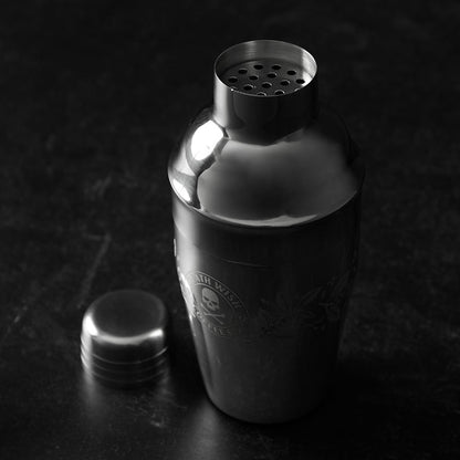 The Death Wish Coffee Sidekick Cocktail Shaker with the cap off.