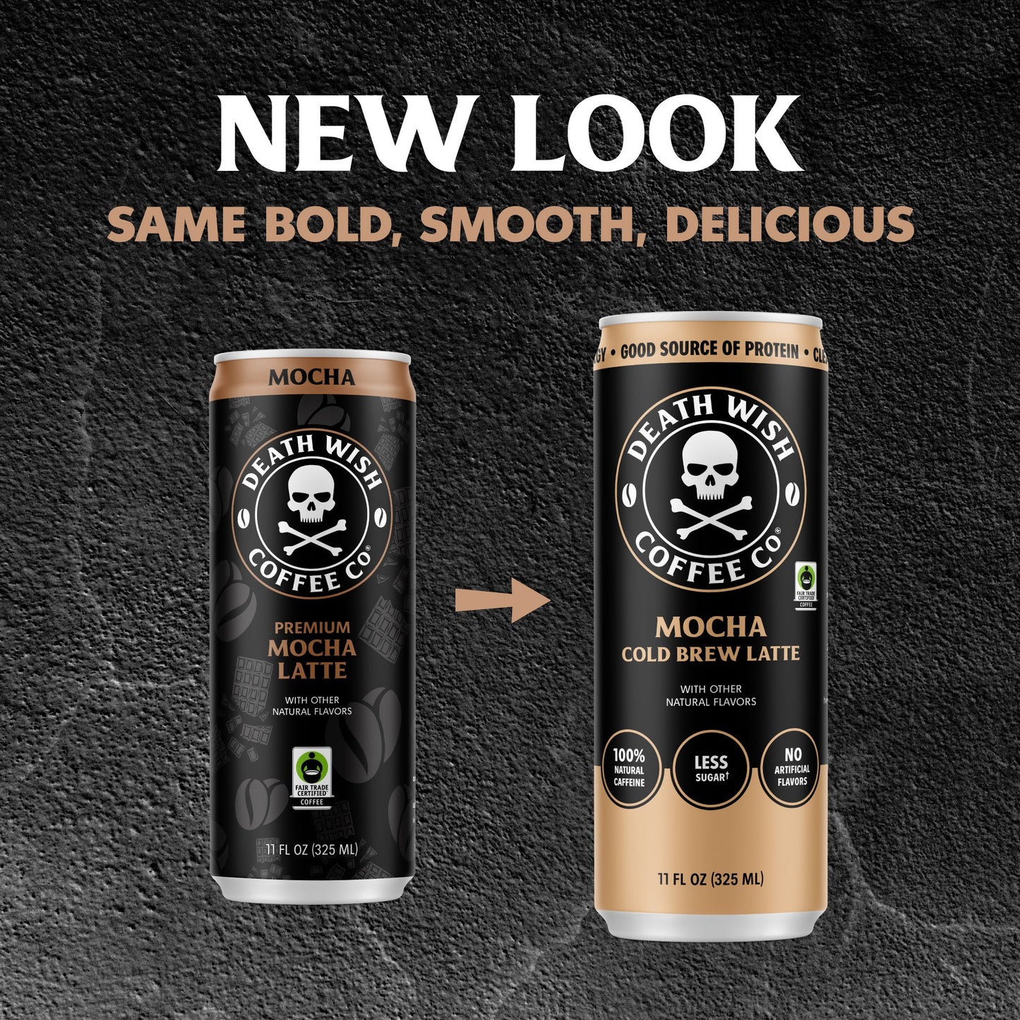 Death Wish Coffee Mocha Cold Brew Latte  New Can Design.